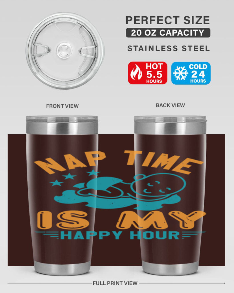 nap time is my happy hour Style 27#- baby shower- tumbler
