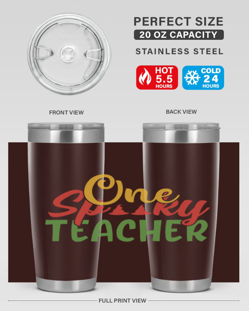 one spooky teacher Style 158#- teacher- tumbler