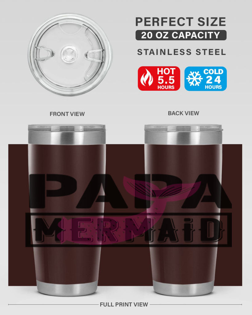 papa mermaid 533#- mermaid- Tumbler