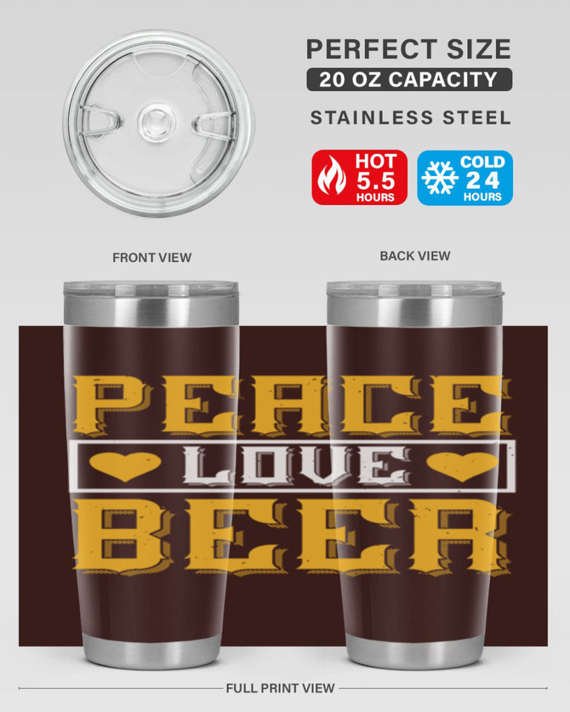 peace love beer 53#- beer- Tumbler