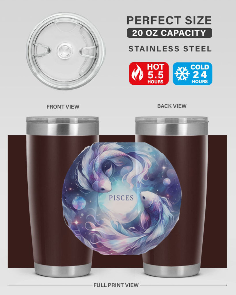 pisces 348#- zodiac- Tumbler