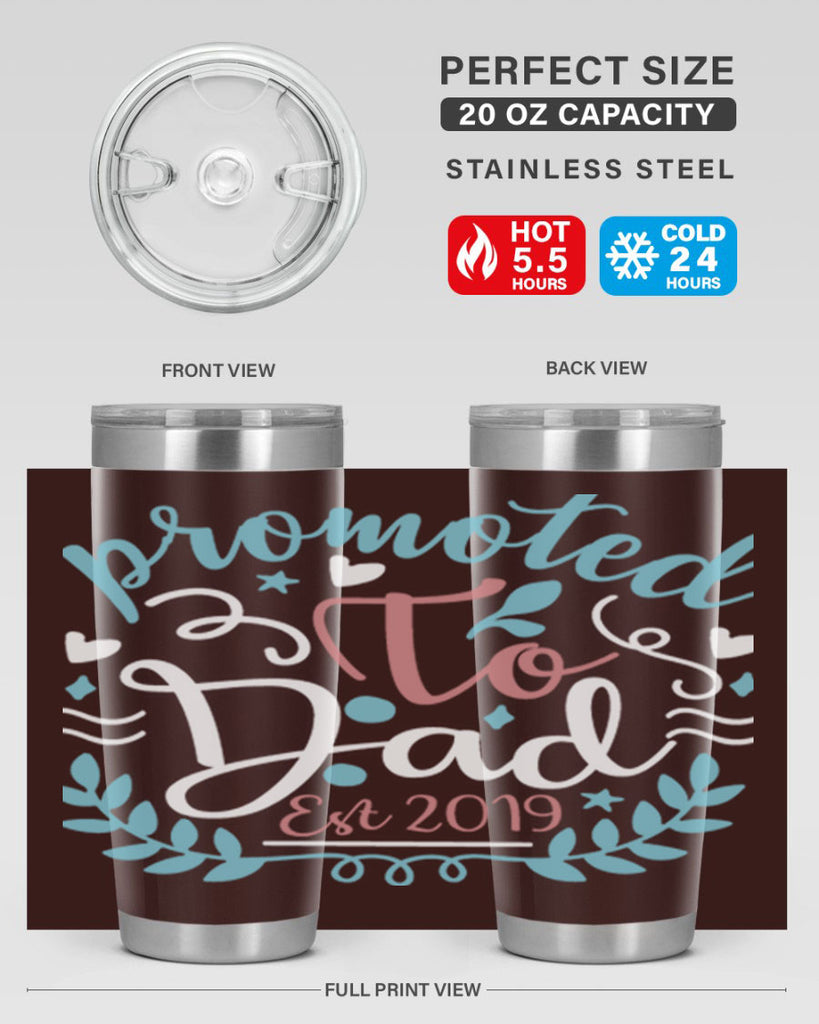 promoted to dad est 10#- fathers day- Tumbler