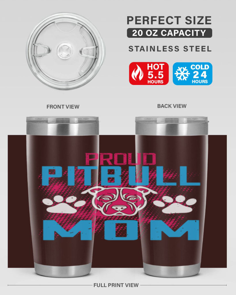 proud pitbull mom 70#- mom- Tumbler