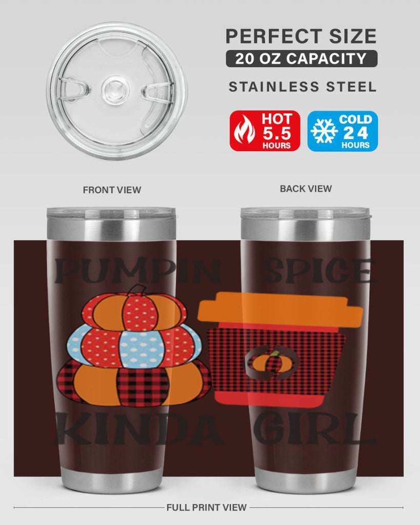 pumpkin spice kinda girl 551#- fall- Tumbler