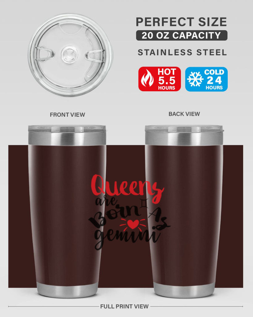 queens Are Born As Gemini 385#- zodiac- Tumbler