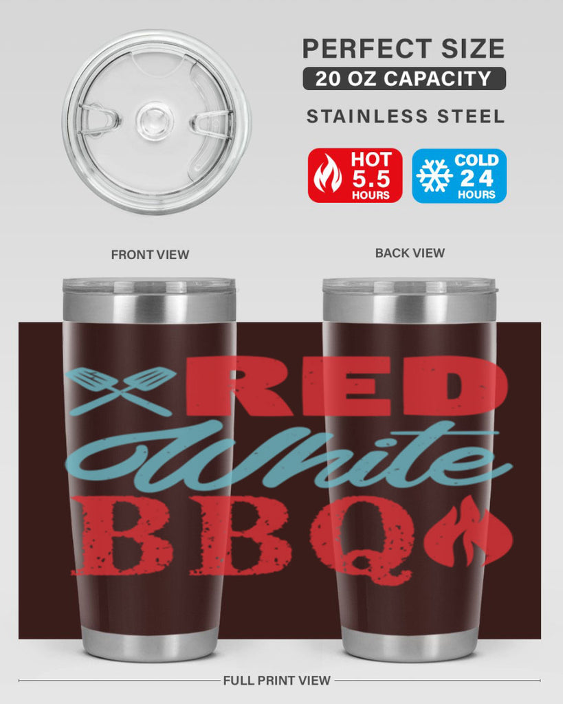 red white bbq 15#- bbq- Tumbler