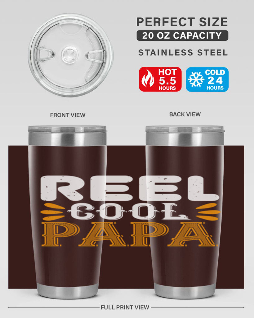 reel cool papa 12#- grandpa - papa- Tumbler