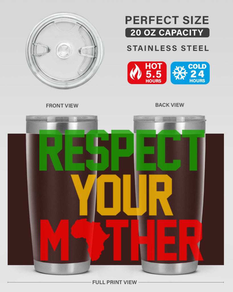 respect your mother 43#- black words phrases- Cotton Tank