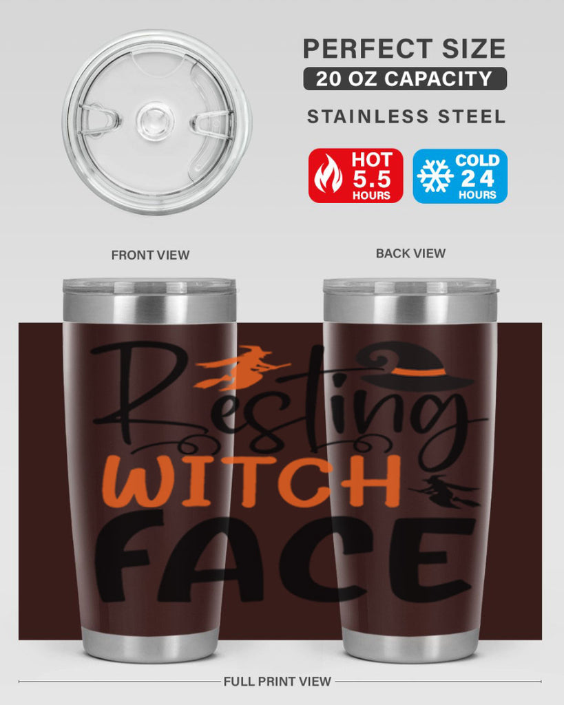 resting witch face 108#- halloween- Tumbler