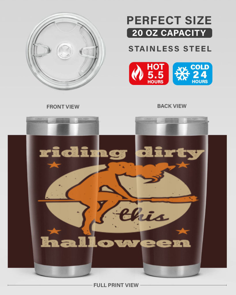 riding dirty this halloween 133#- halloween- Tumbler