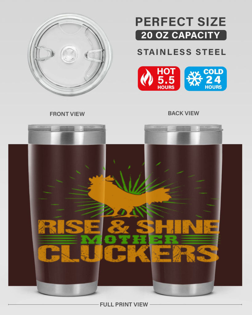 rise and shine mother cluckers 38#- farming and gardening- Tumbler