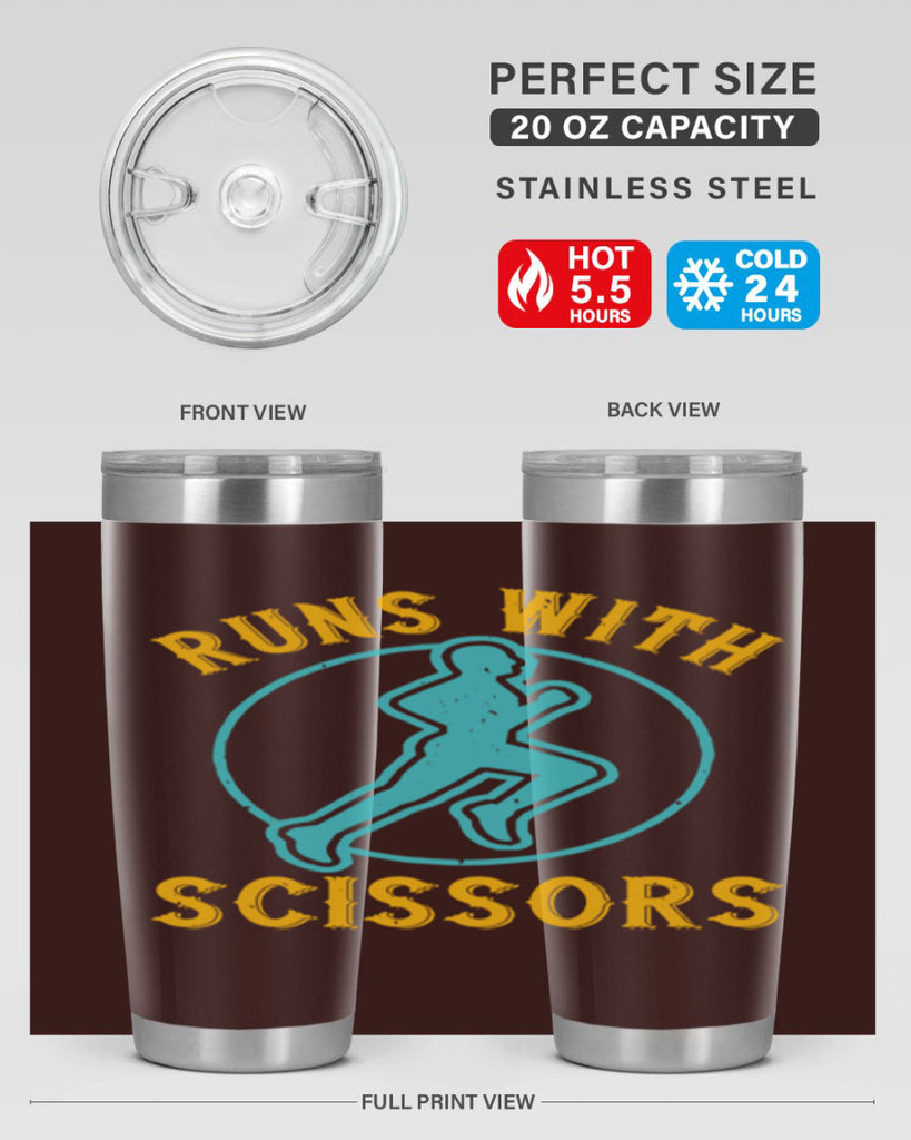 run with sclssors 25#- running- Tumbler