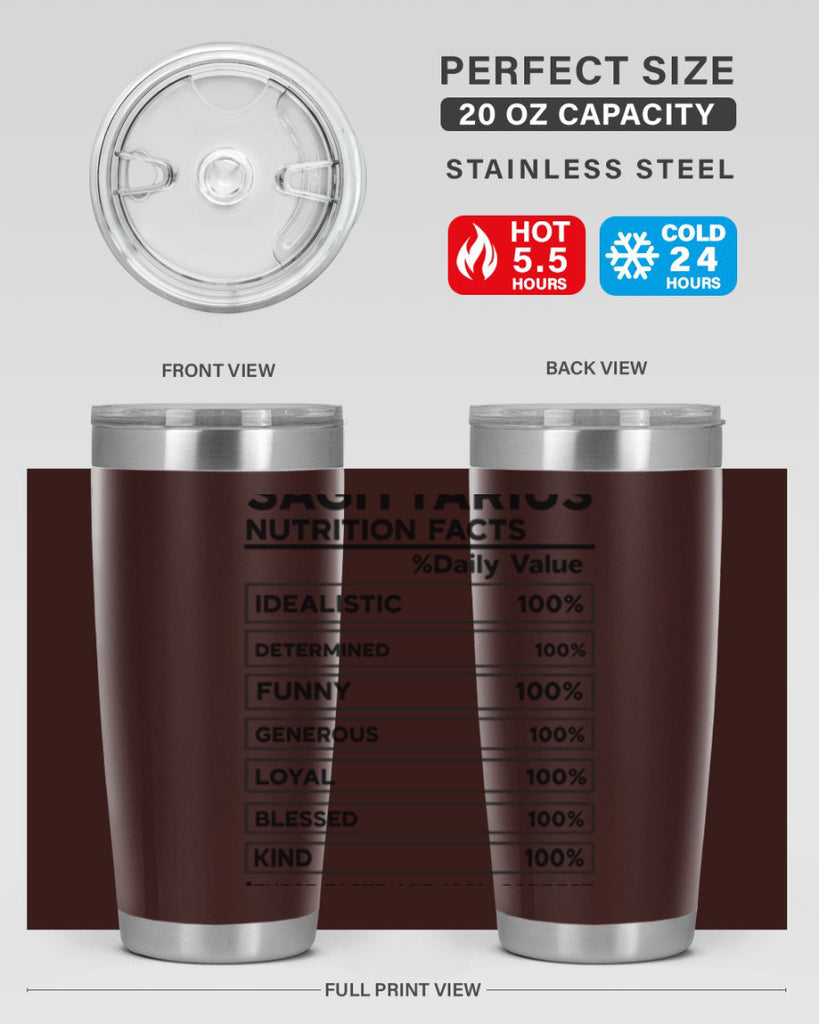 sagittarius Nutrition Facts 400#- zodiac- Tumbler