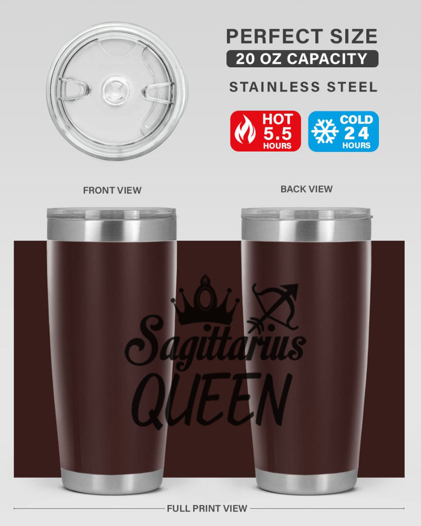 sagittarius queen 412#- zodiac- Tumbler