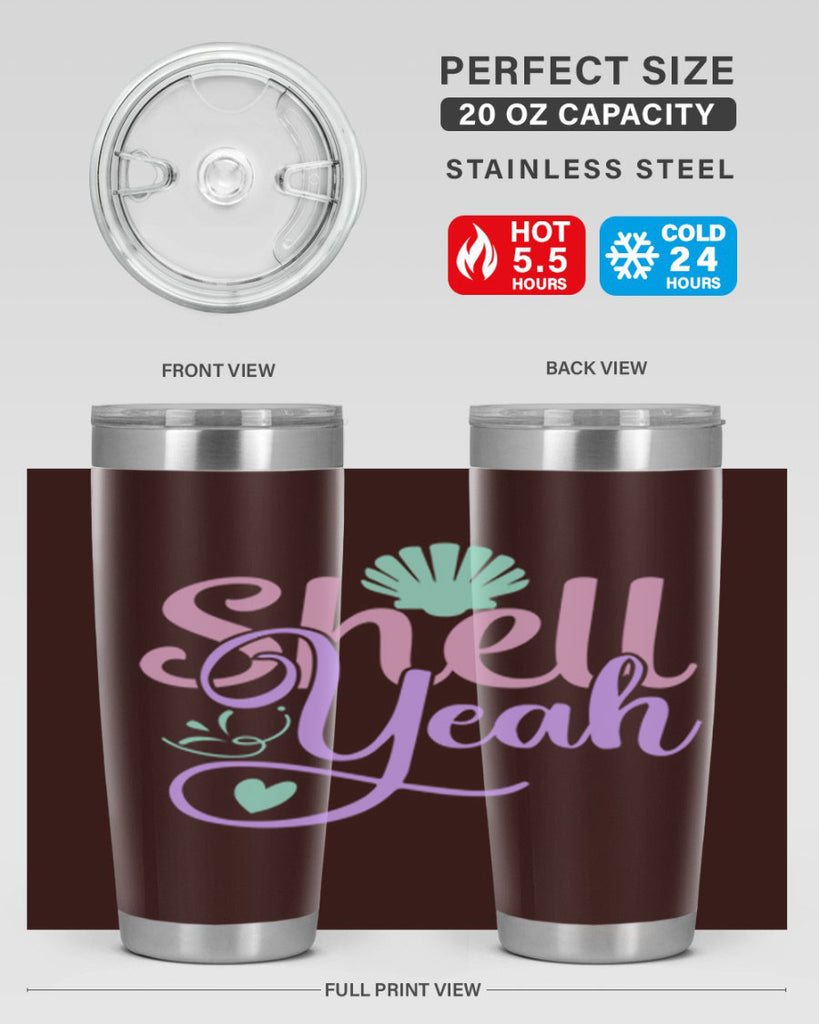 shell yeah 7#- mermaid- Tumbler