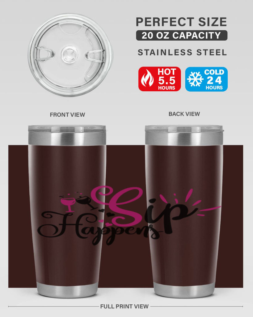 sip happens 163#- wine- Tumbler