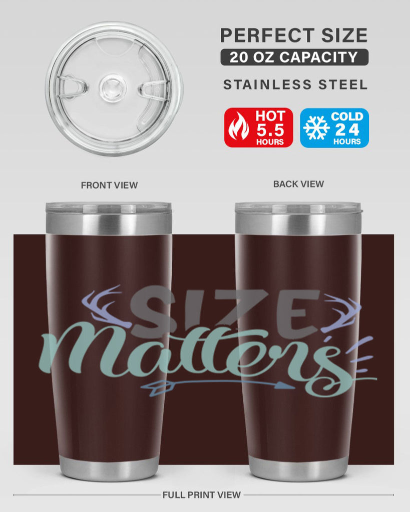 size matters 195#- fishing- Tumbler