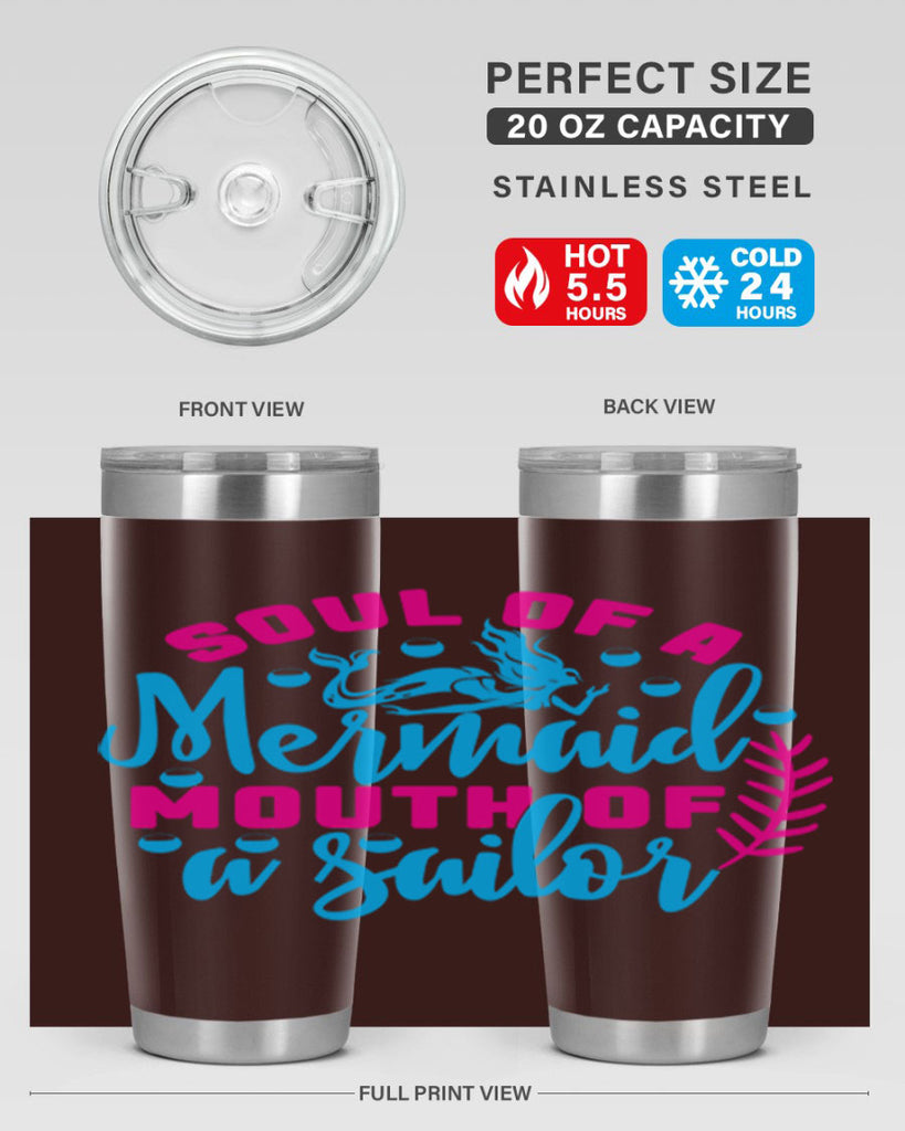 soul of a mermaid mouth of a sailor 618#- mermaid- Tumbler