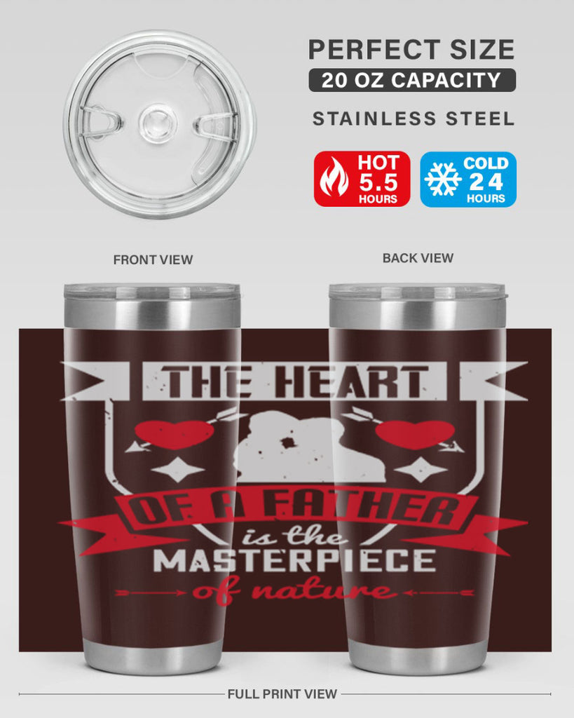 the heart of a father 159#- fathers day- Tumbler