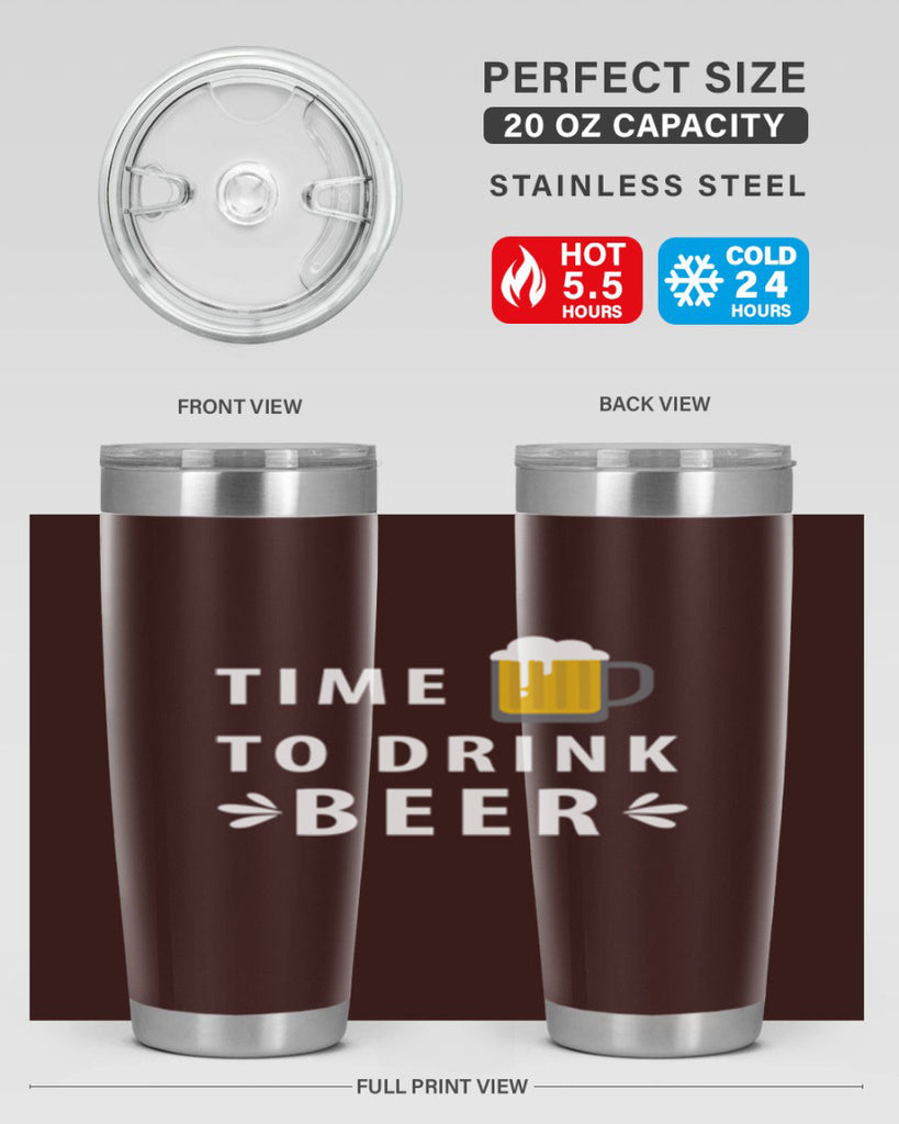 time to drink 7#- beer- Tumbler