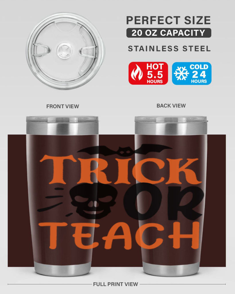 trick or teach 104#- halloween- Tumbler