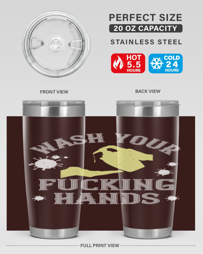 wash your fucking hands Style 16#- corona virus- Cotton Tank