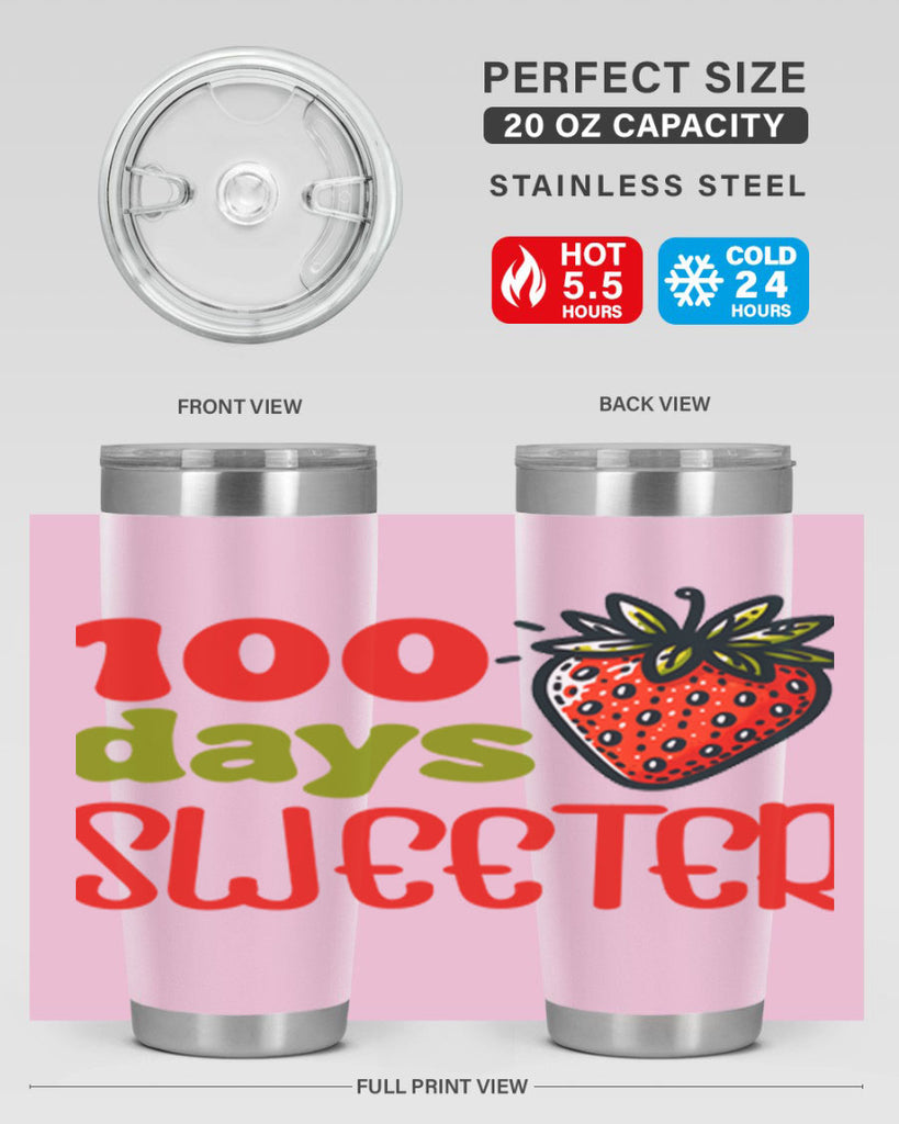 100 days sweeter Sublimation 34#- 100 days of school- Tumbler