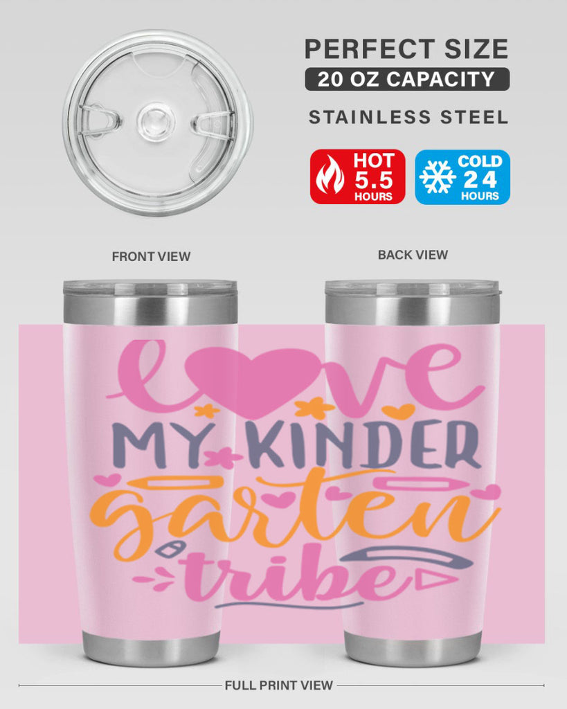 100 love my kinder garten tribe 36#- 100 days of school- Tumbler