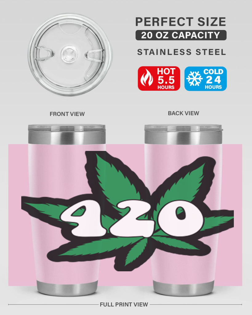 420 4#- marijuana- Tumbler