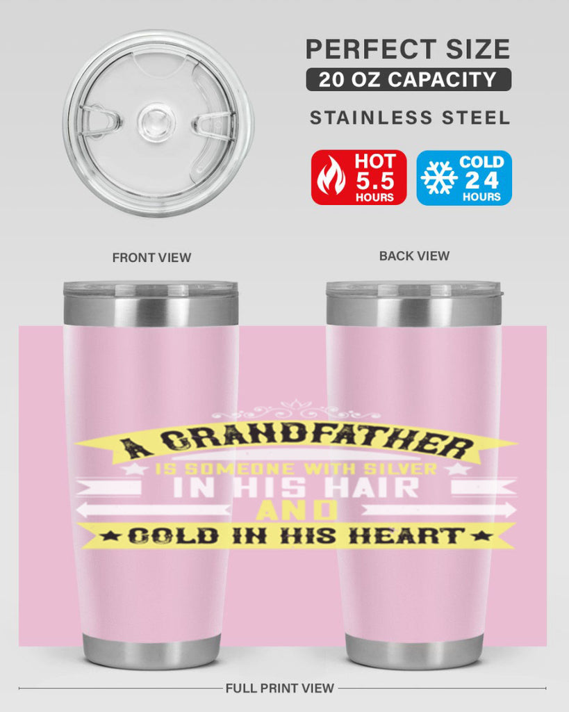 A grandfather is someone with silver 88#- grandpa - papa- Tumbler