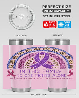 Alzheimer Awareness Purple Rainbow 2#- alzheimers- Tumbler