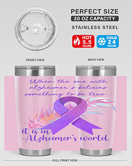 AlzheimerS Awareness Purple Ribbon 17#- alzheimers- Tumbler