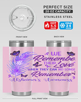 AlzheimerS Awareness Remember Love 19#- alzheimers- Tumbler