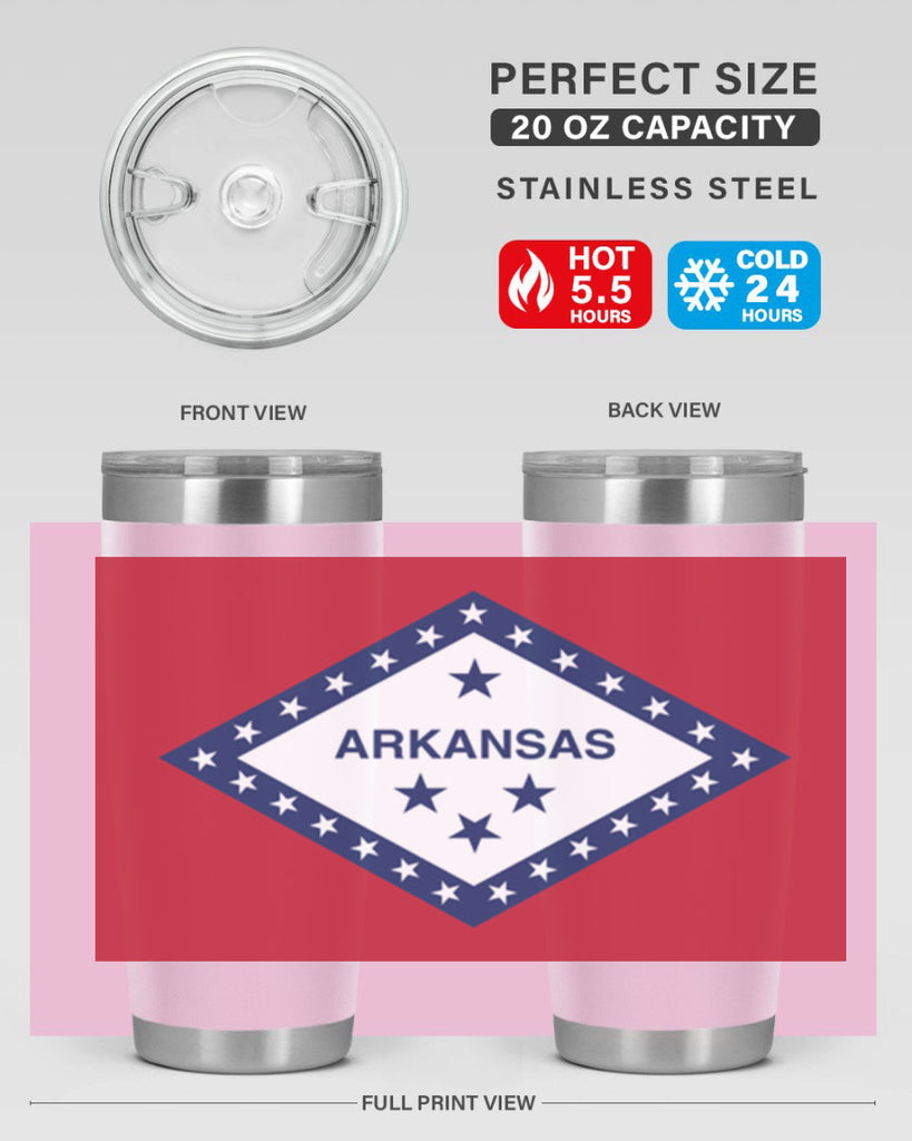 Arkansas 48#- Us Flags- Tumbler