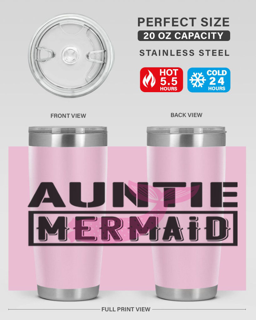 Auntie mermaid 18#- mermaid- Tumbler