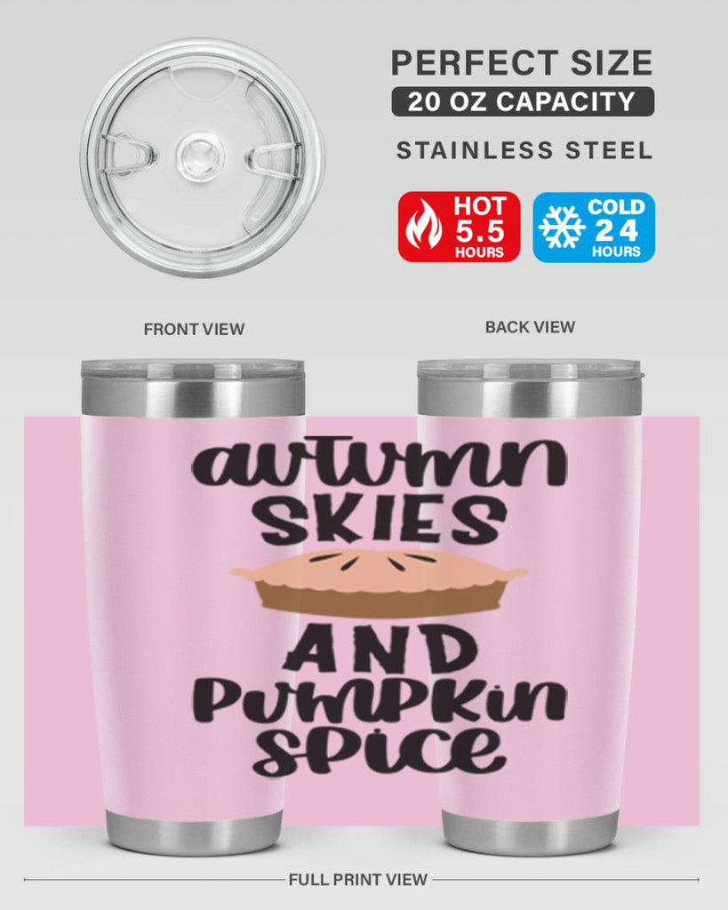 Autumn Skies And Pumpkin Spice 477#- fall- Tumbler