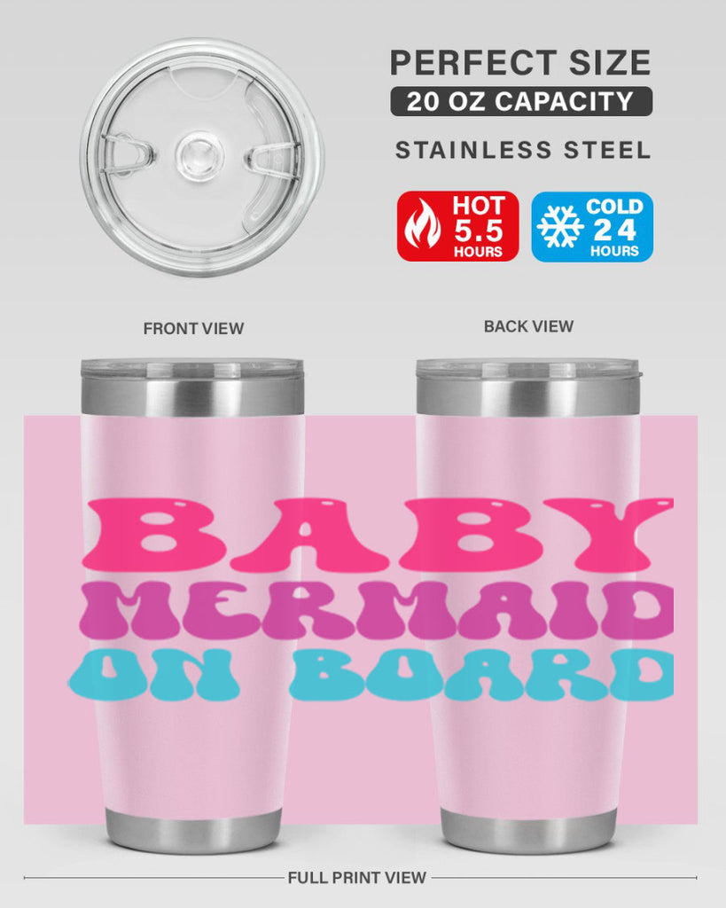 Baby Mermaid On Board 19#- mermaid- Tumbler