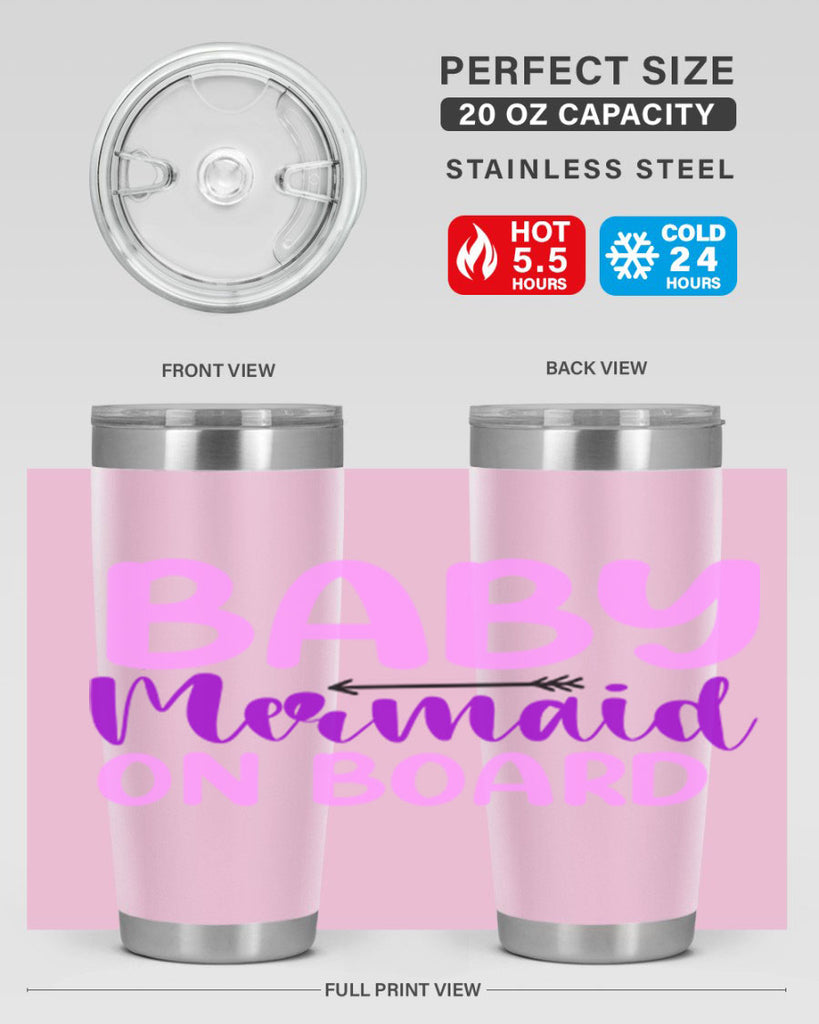 Baby Mermaid On Board 23#- mermaid- Tumbler