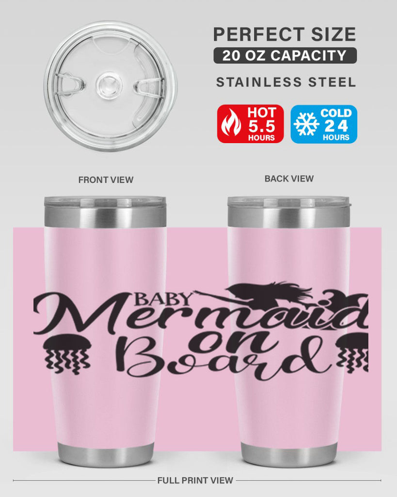 Baby Mermaid On Board 26#- mermaid- Tumbler