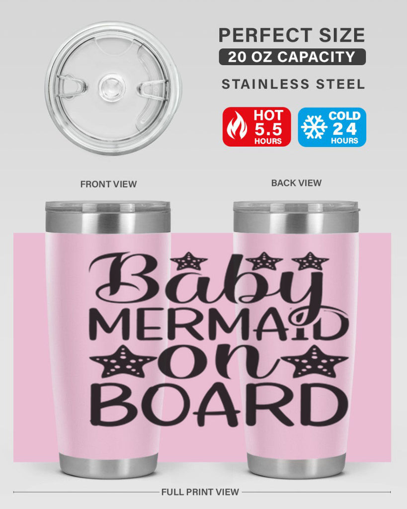 Baby Mermaid On Board 32#- mermaid- Tumbler