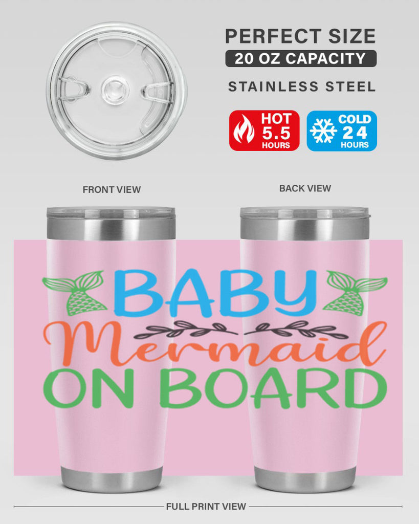 Baby Mermaid On Board 33#- mermaid- Tumbler