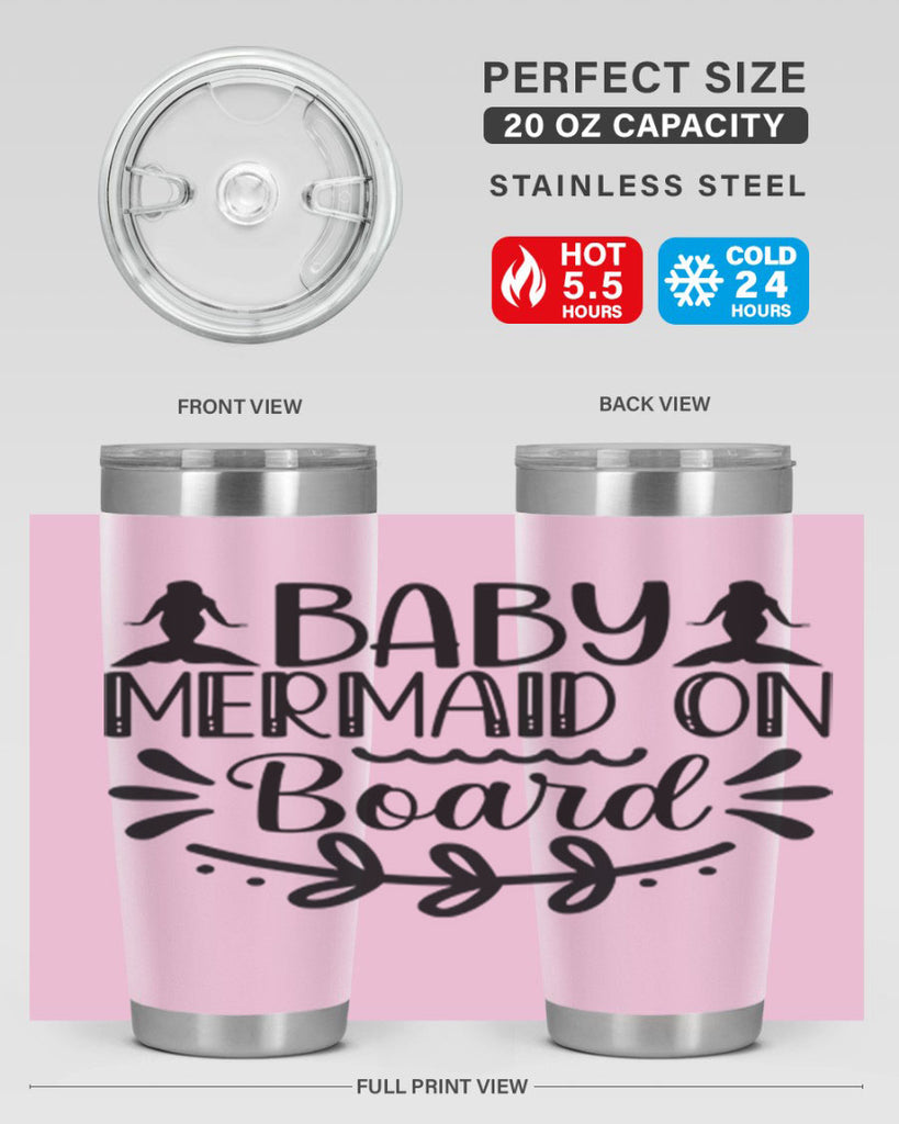 Baby mermaid on board 30#- mermaid- Tumbler