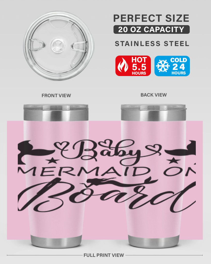 Baby mermaid on board 31#- mermaid- Tumbler