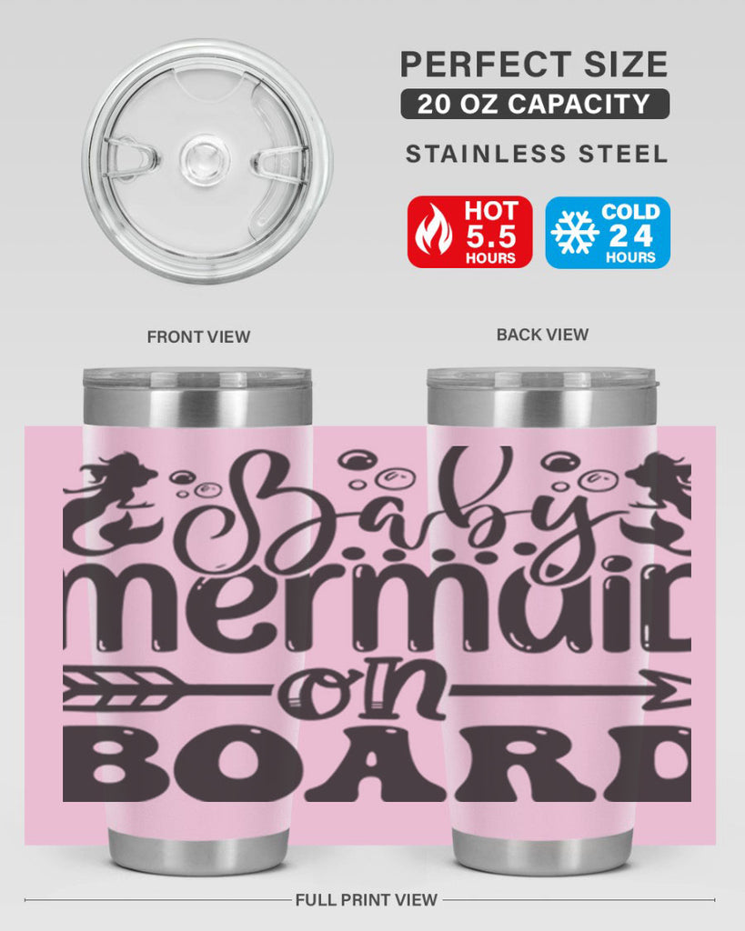 Baby mermaid on board 34#- mermaid- Tumbler