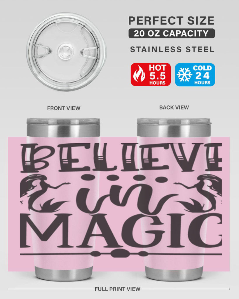 Believe in magic 65#- mermaid- Tumbler