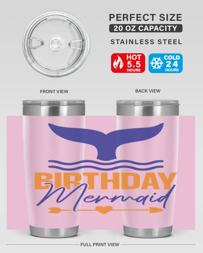 Birthday Mermaid 67#- mermaid- Tumbler