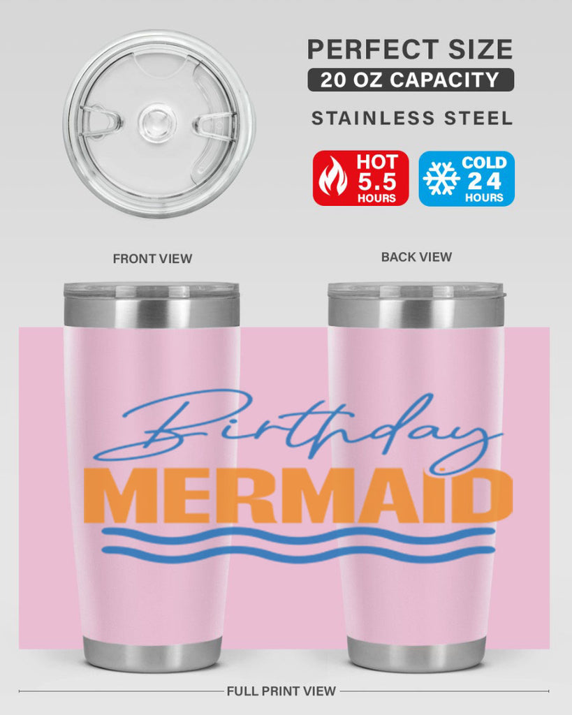 Birthday Mermaid 73#- mermaid- Tumbler