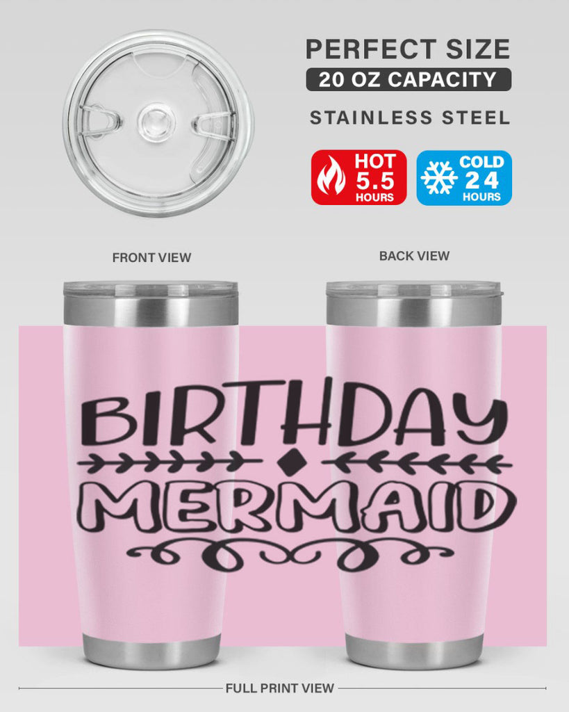 Birthday mermaid 74#- mermaid- Tumbler