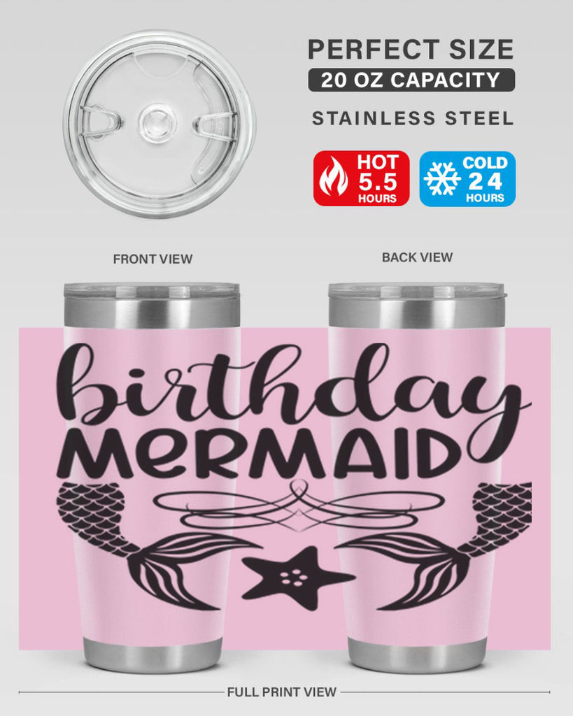 Birthday mermaid 76#- mermaid- Tumbler