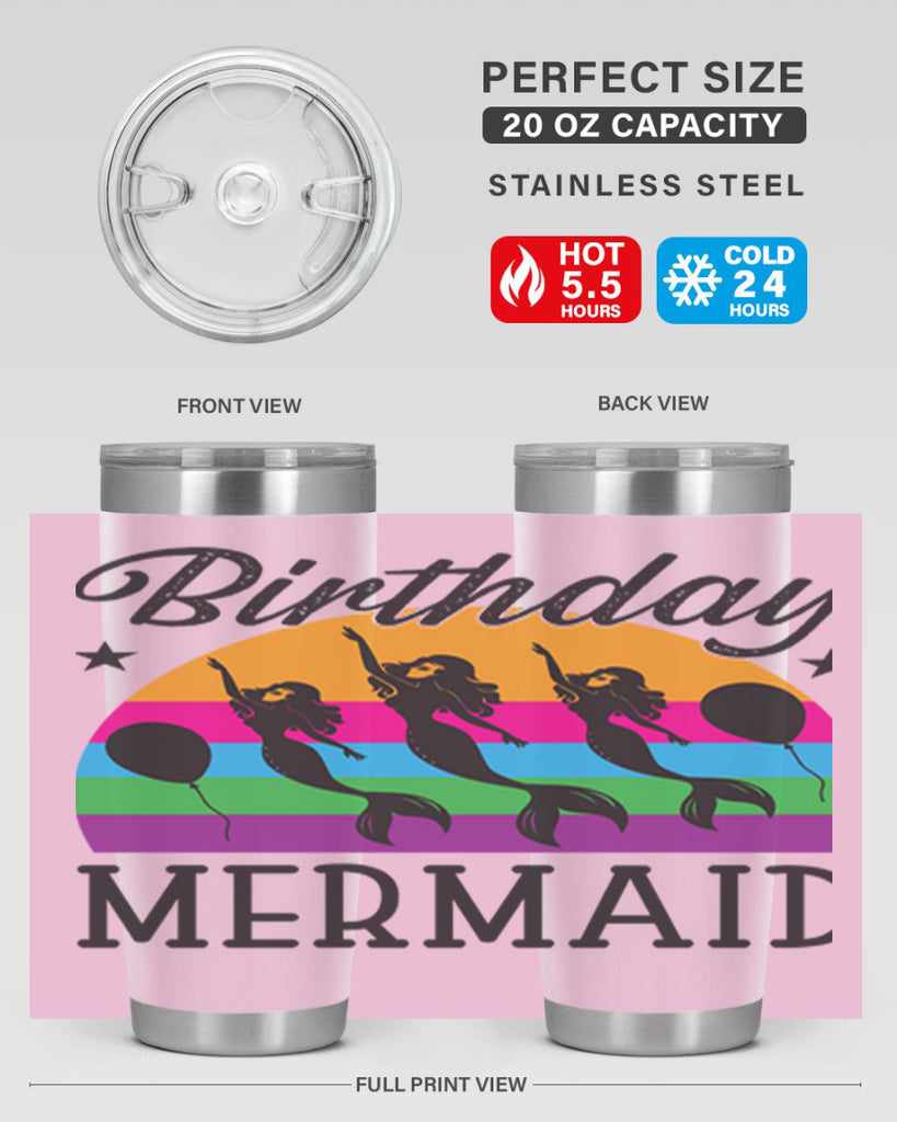 Birthday mermaid 78#- mermaid- Tumbler